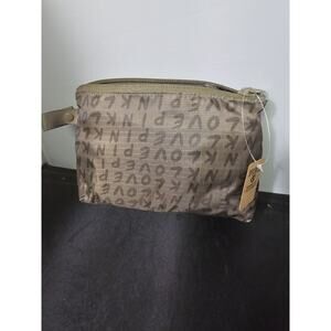 Victoria's Secret Pink Weekender Lightweight Packable Tote & Pouch NWT Green U1